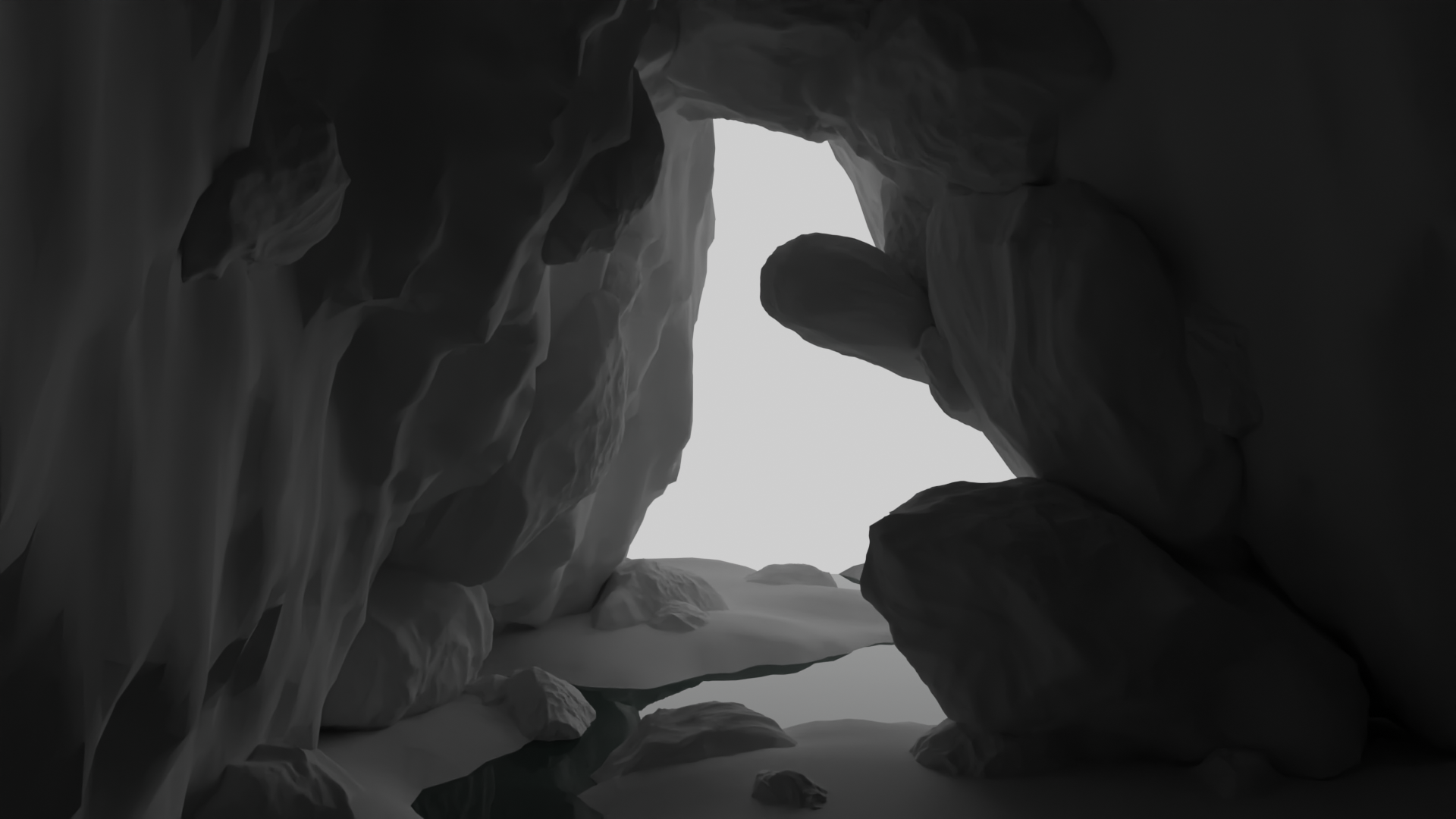 trois projections vidéo d'echafaudages en animation 3D